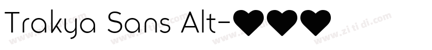 Trakya Sans Alt字体转换